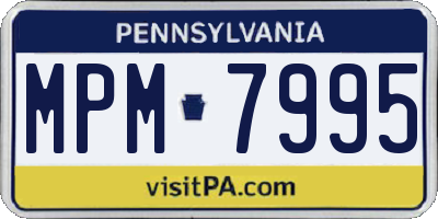 PA license plate MPM7995
