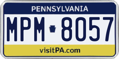 PA license plate MPM8057