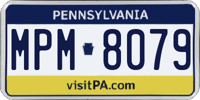 PA license plate MPM8079