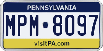 PA license plate MPM8097