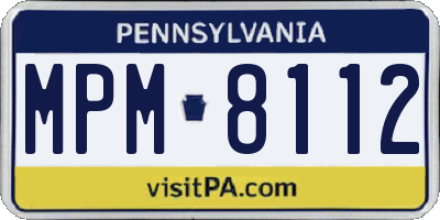 PA license plate MPM8112
