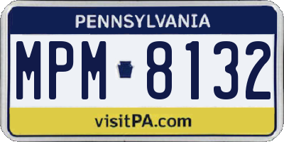 PA license plate MPM8132