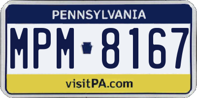 PA license plate MPM8167