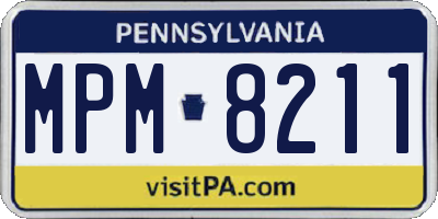 PA license plate MPM8211
