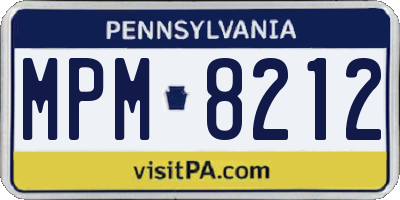 PA license plate MPM8212