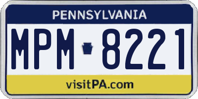 PA license plate MPM8221