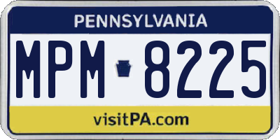 PA license plate MPM8225