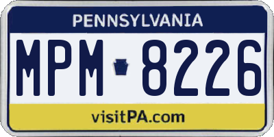 PA license plate MPM8226