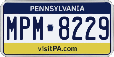 PA license plate MPM8229