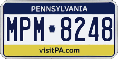 PA license plate MPM8248