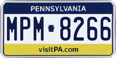 PA license plate MPM8266