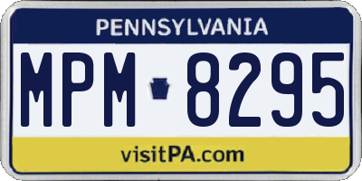 PA license plate MPM8295