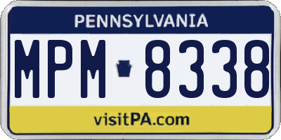 PA license plate MPM8338