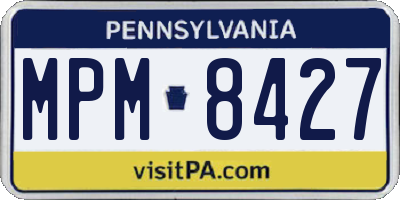 PA license plate MPM8427
