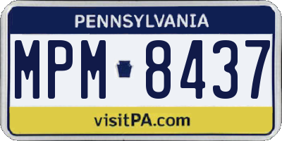 PA license plate MPM8437