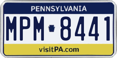 PA license plate MPM8441
