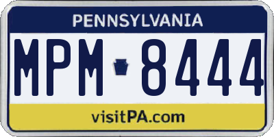 PA license plate MPM8444
