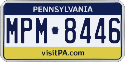 PA license plate MPM8446