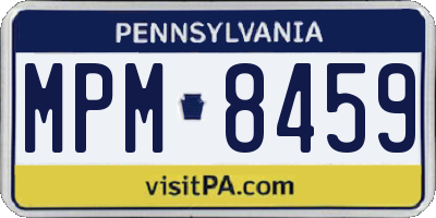 PA license plate MPM8459