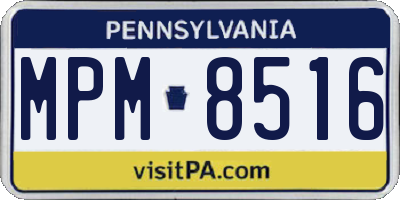 PA license plate MPM8516