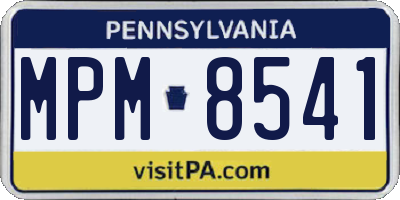 PA license plate MPM8541