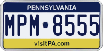PA license plate MPM8555