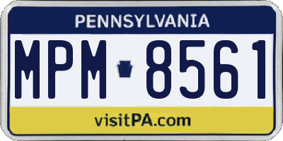 PA license plate MPM8561