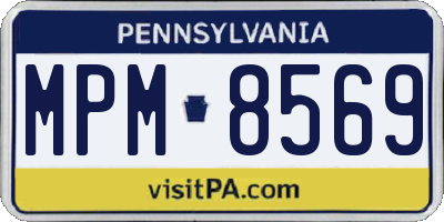 PA license plate MPM8569