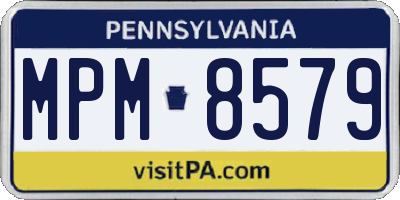 PA license plate MPM8579