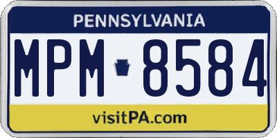 PA license plate MPM8584