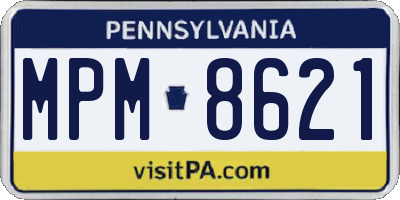 PA license plate MPM8621