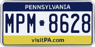 PA license plate MPM8628