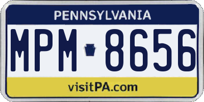 PA license plate MPM8656