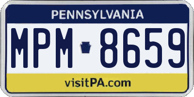 PA license plate MPM8659