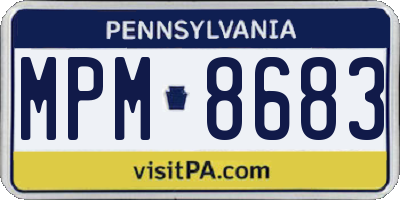 PA license plate MPM8683