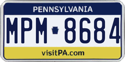 PA license plate MPM8684