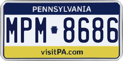 PA license plate MPM8686
