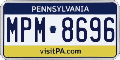 PA license plate MPM8696