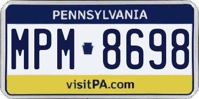PA license plate MPM8698