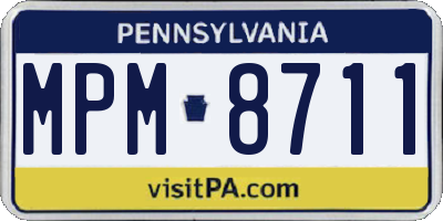 PA license plate MPM8711