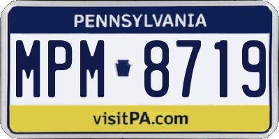 PA license plate MPM8719