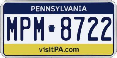 PA license plate MPM8722