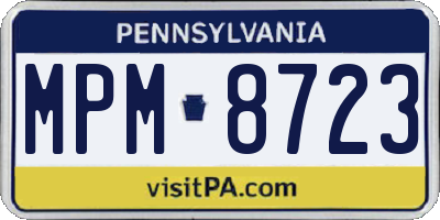 PA license plate MPM8723