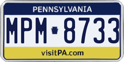 PA license plate MPM8733