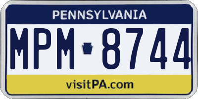 PA license plate MPM8744