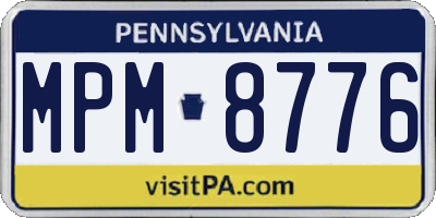 PA license plate MPM8776