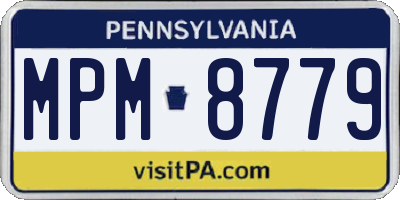 PA license plate MPM8779