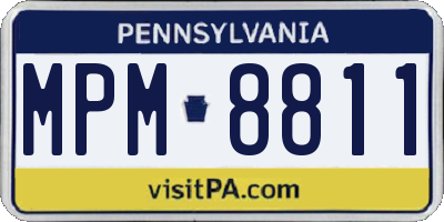 PA license plate MPM8811