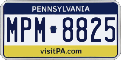 PA license plate MPM8825