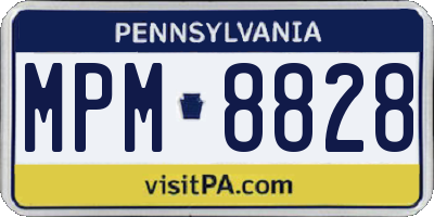 PA license plate MPM8828